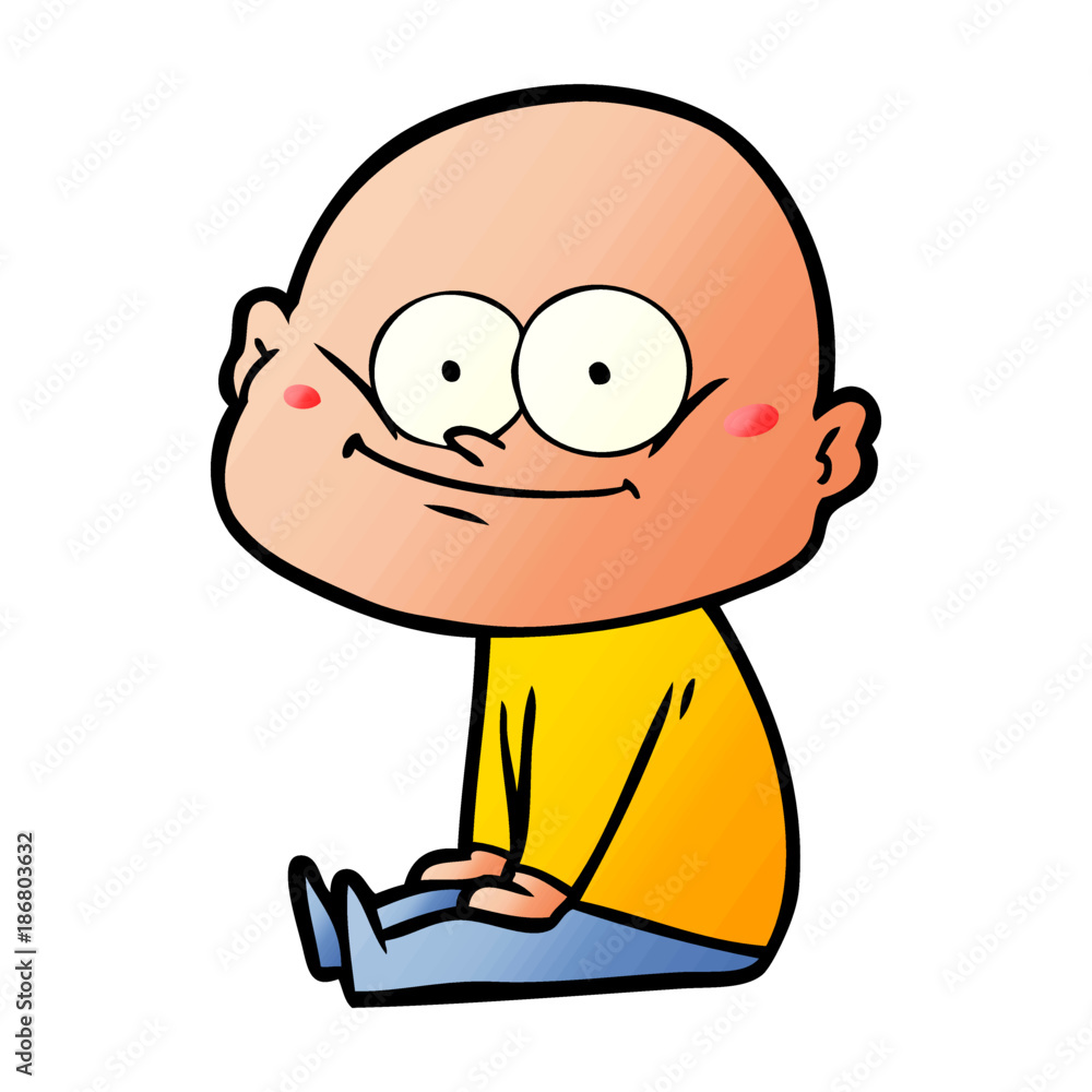 cartoon bald man staring cartoon bald man staring