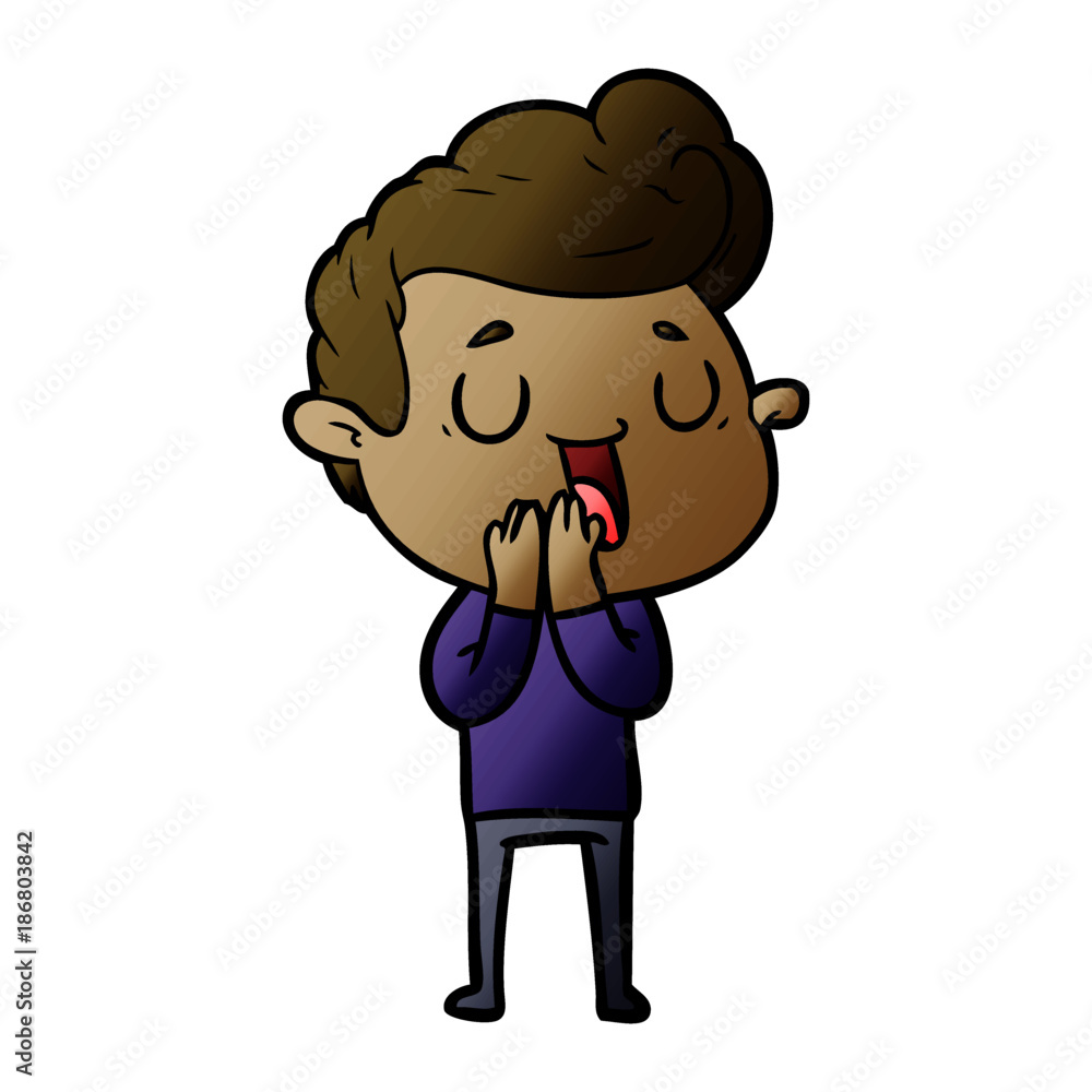 happy cartoon man happy cartoon man