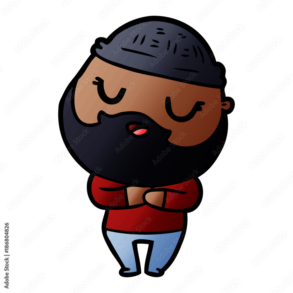 cute cartoon man with beard cute cartoon man with beard