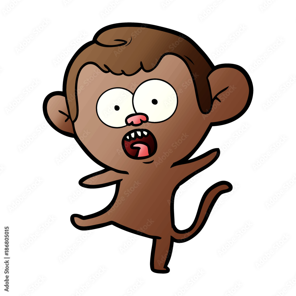 cartoon shocked monkey cartoon shocked monkey