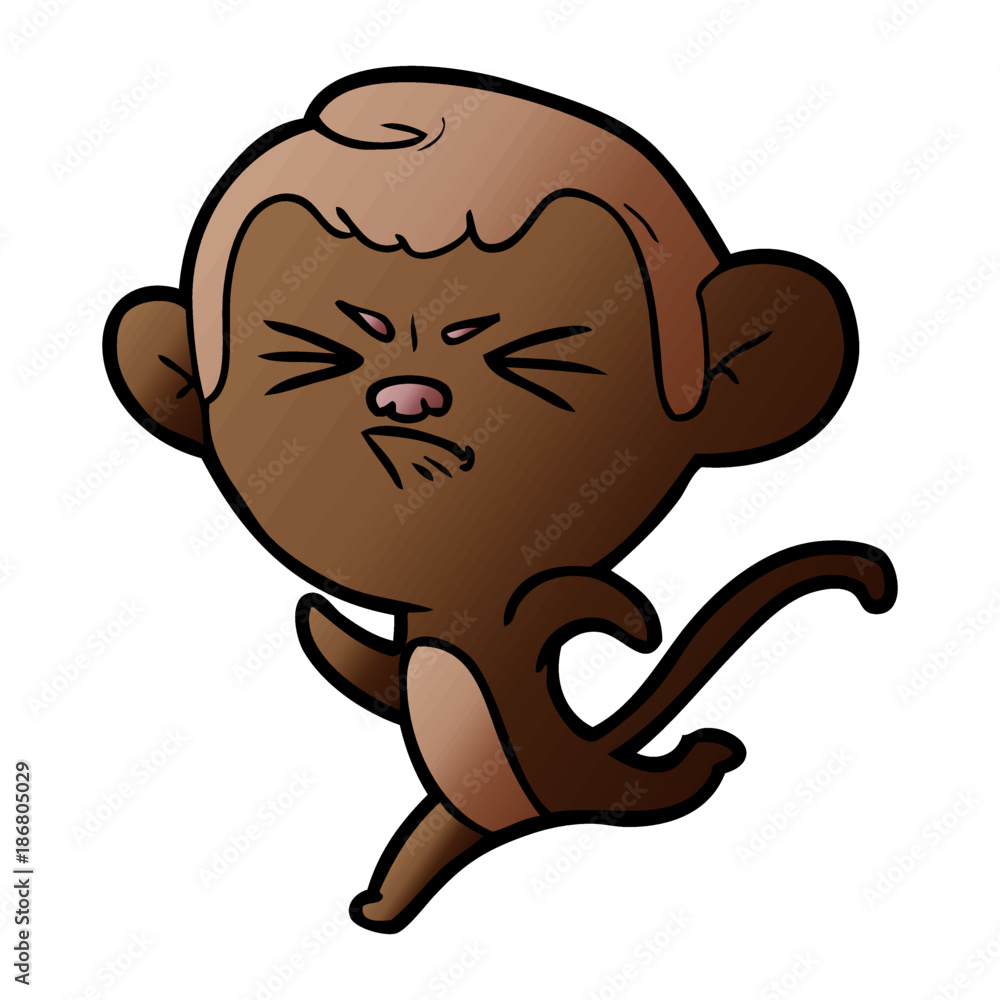 cartoon annoyed monkey cartoon annoyed monkey