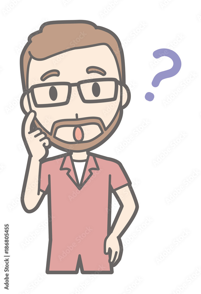 A man who is wearing eyeglasses and has a beard grows thinking A man who is wearing eyeglasses and has a beard grows thinking