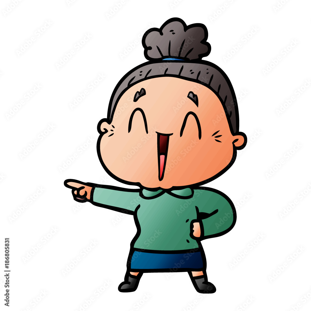 cartoon happy old lady cartoon happy old lady