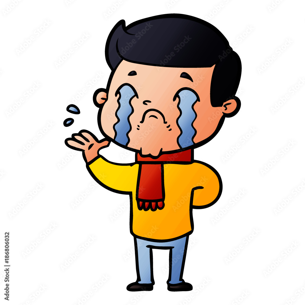 cartoon man crying cartoon man crying