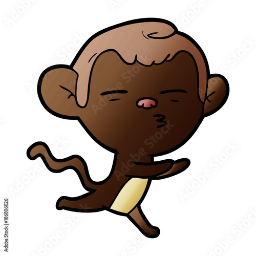 cartoon suspicious monkey