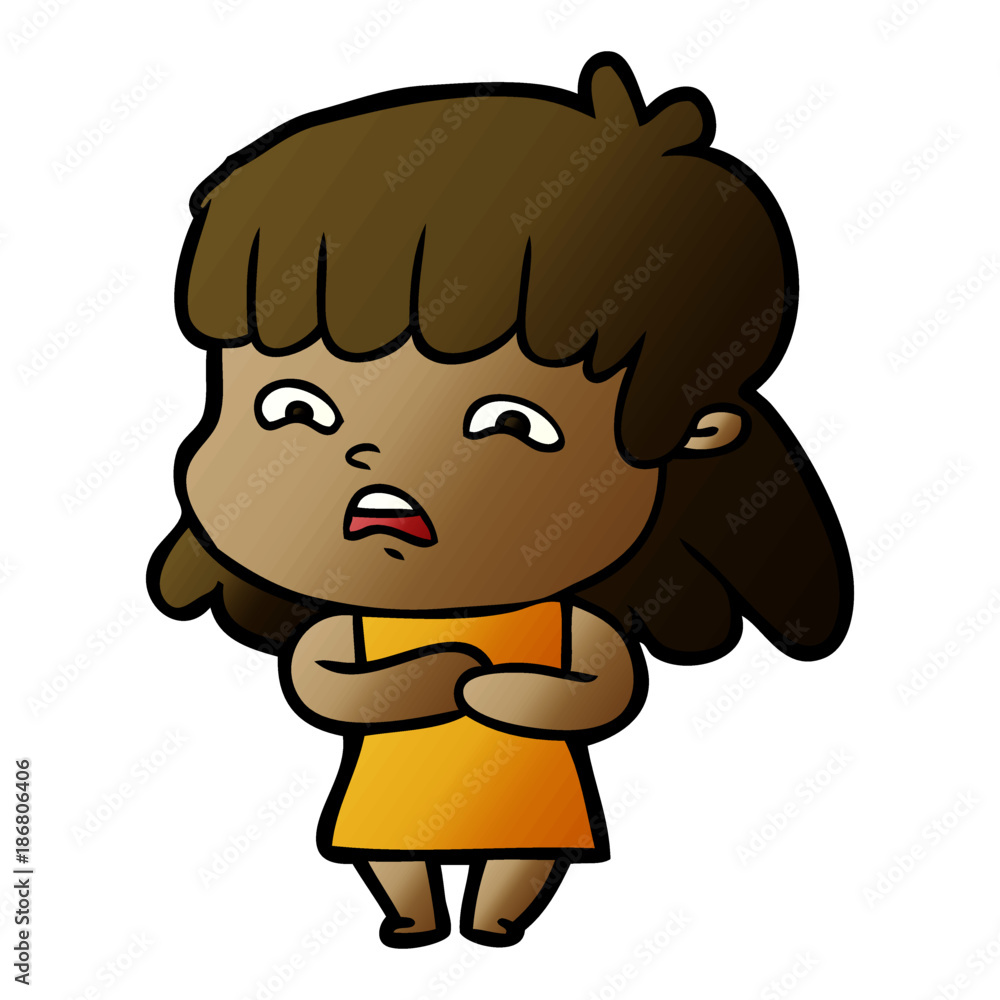 cartoon worried woman cartoon worried woman
