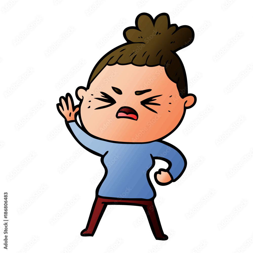 cartoon angry woman cartoon angry woman