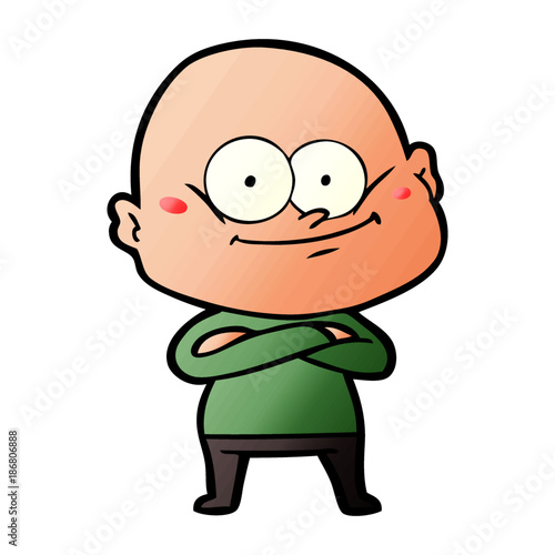 Wallpaper Mural cartoon bald man staring Torontodigital.ca