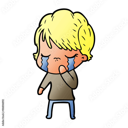 Wallpaper Mural cartoon woman crying Torontodigital.ca