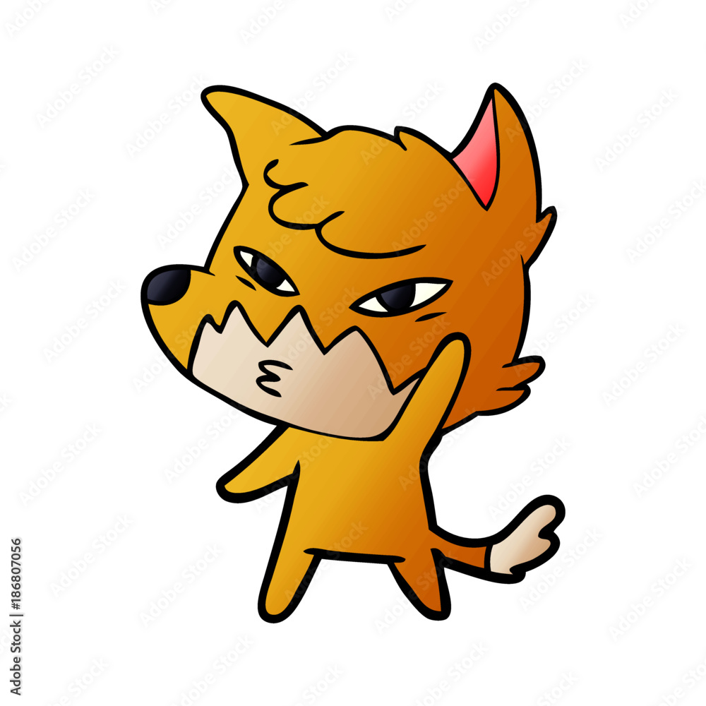 clever cartoon fox