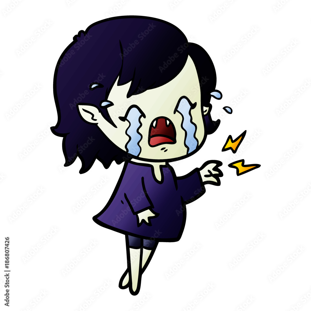 cartoon crying vampire girl cartoon crying vampire girl