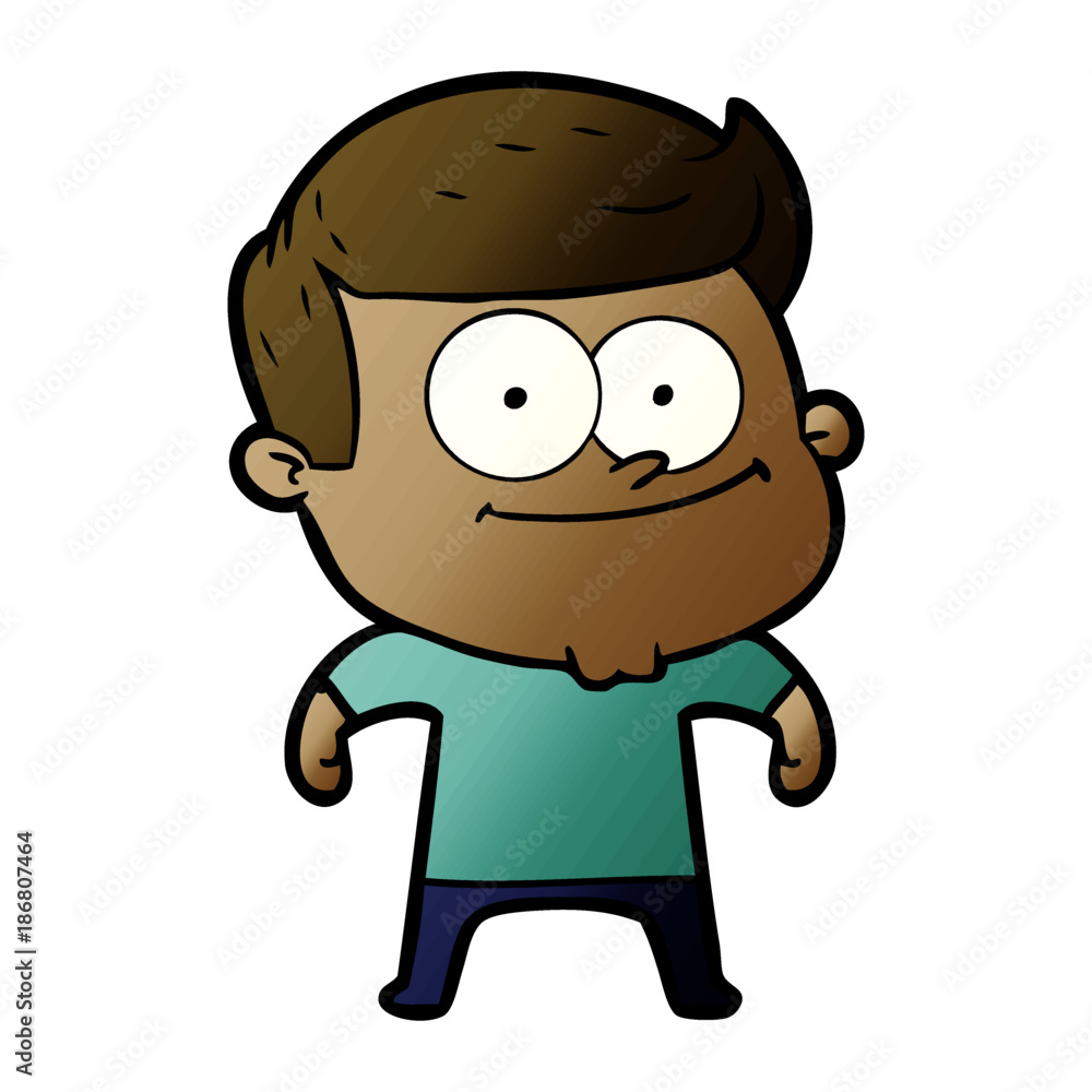 Obraz premium cartoon happy man