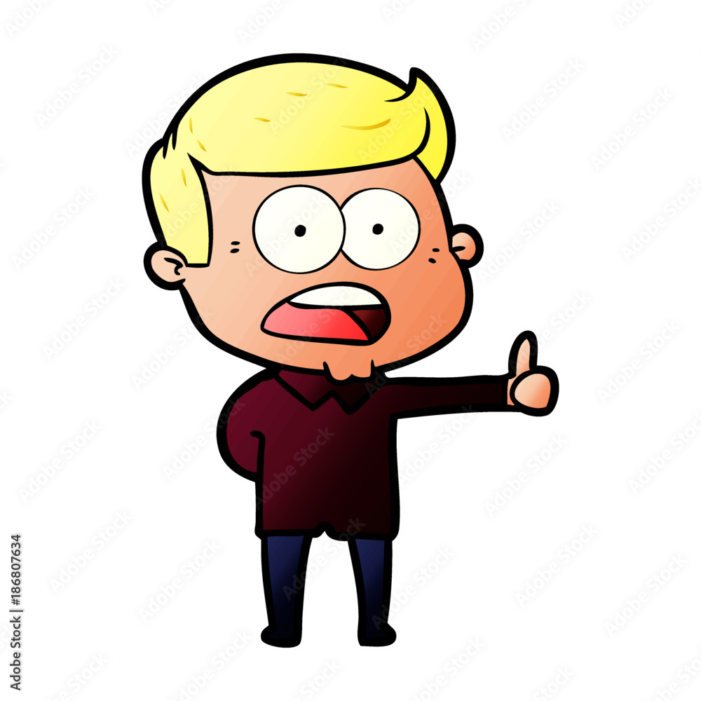 cartoon shocked man cartoon shocked man