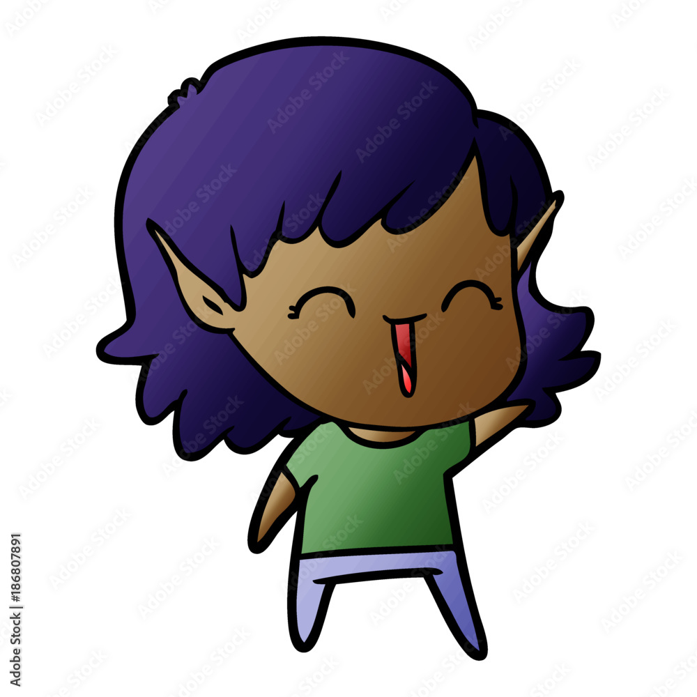 cartoon elf girl cartoon elf girl