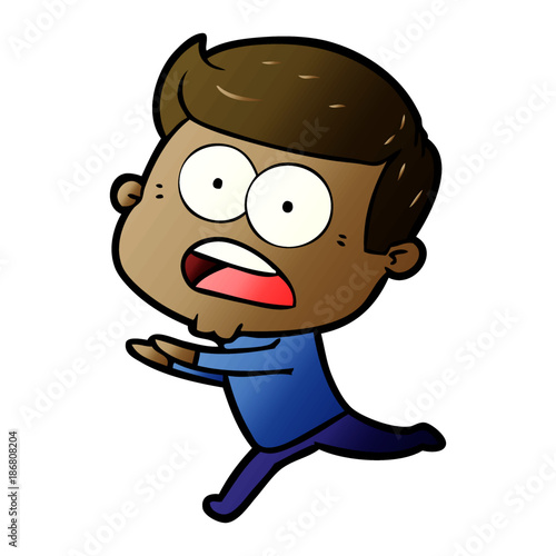 cartoon shocked man