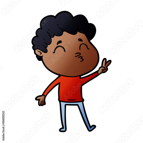 cartoon man pouting