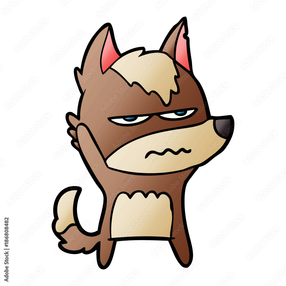cartoon annoyed wolf cartoon annoyed wolf