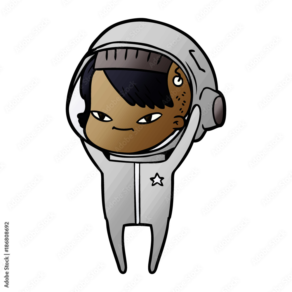 cartoon astronaut woman cartoon astronaut woman