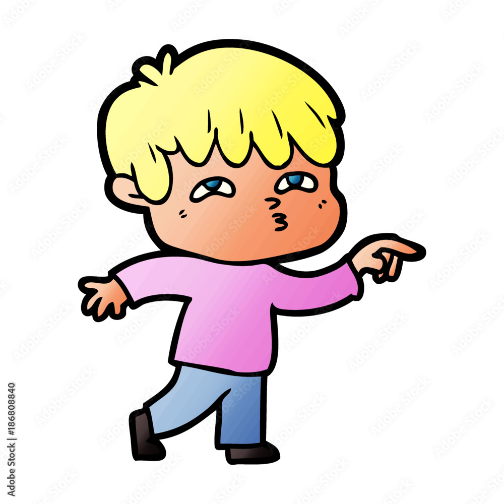 cartoon curious man cartoon curious man