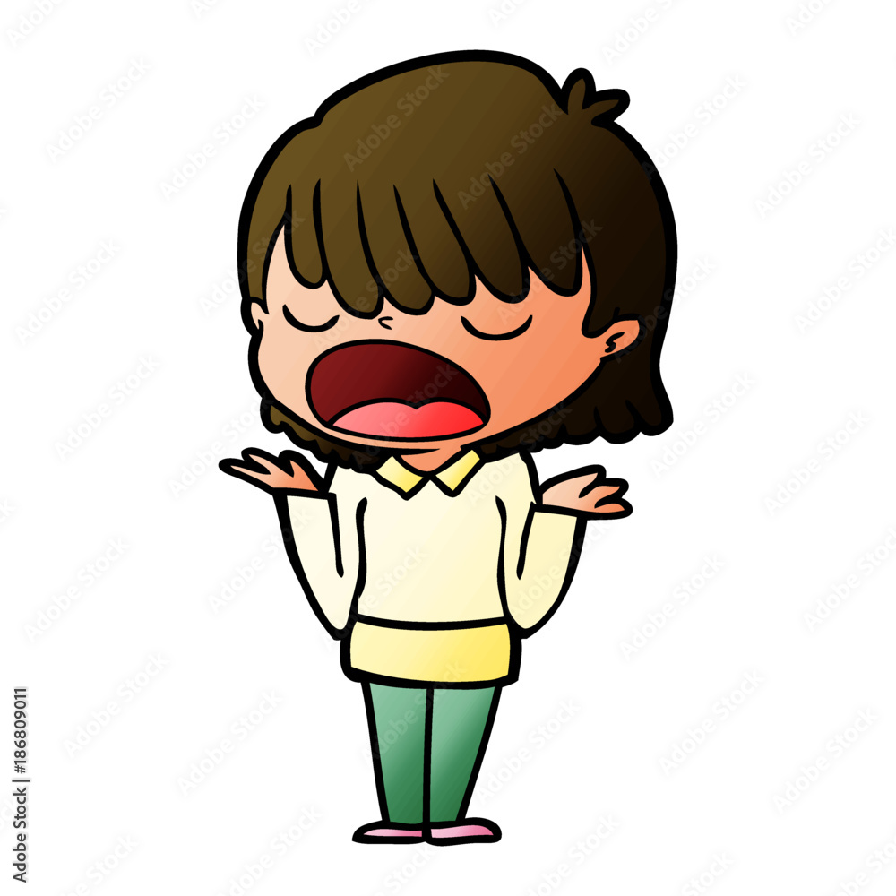 cartoon woman talking loudly cartoon woman talking loudly