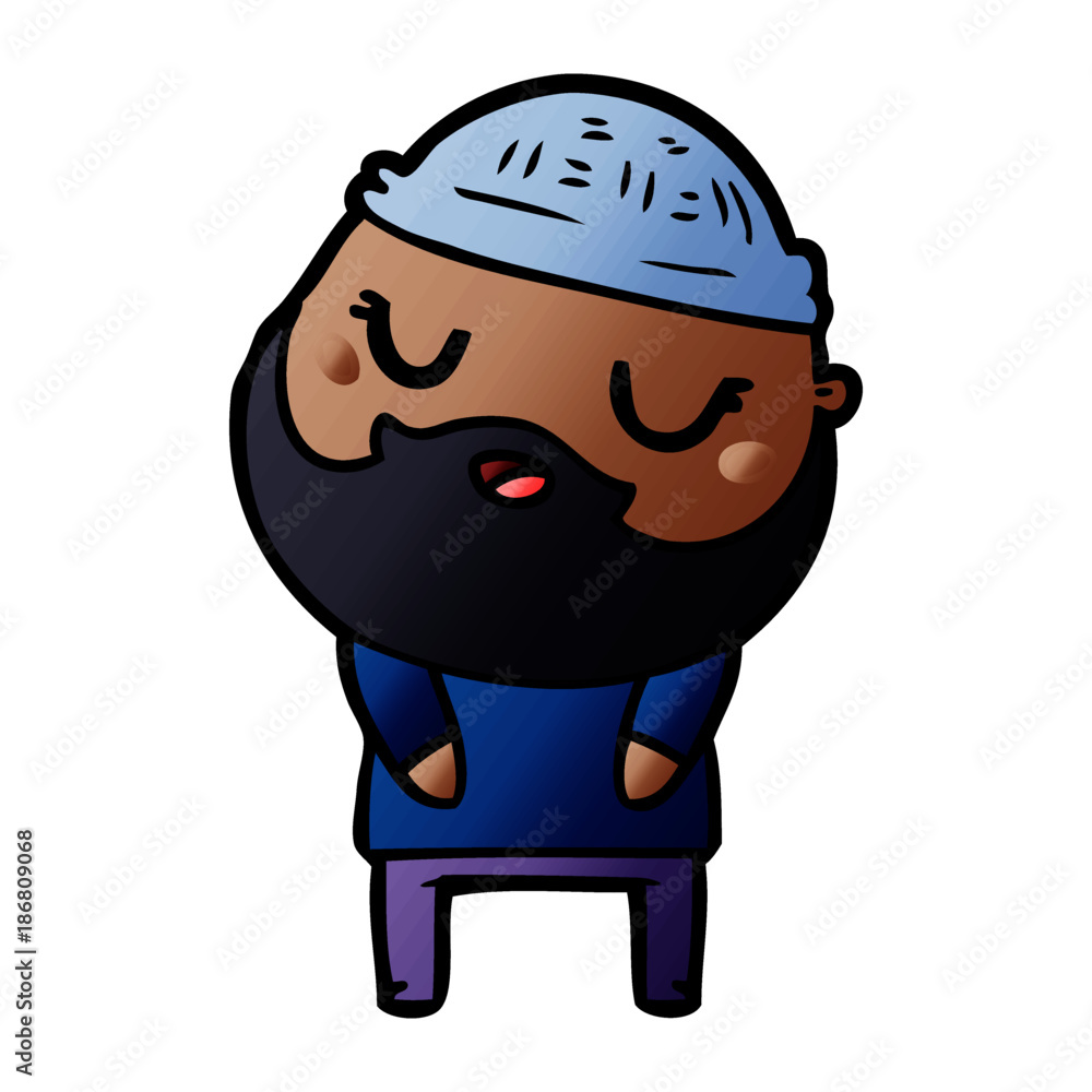 cartoon man with beard cartoon man with beard