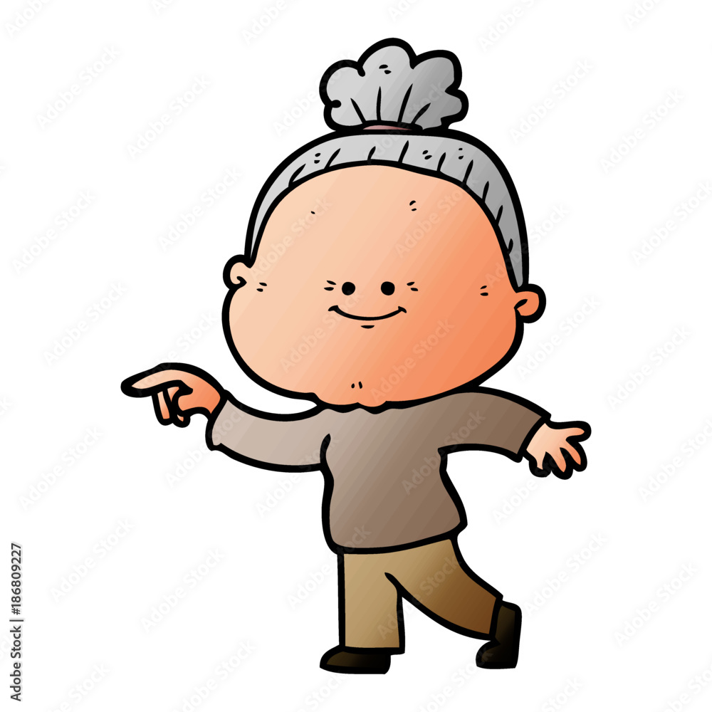 cartoon happy old woman cartoon happy old woman