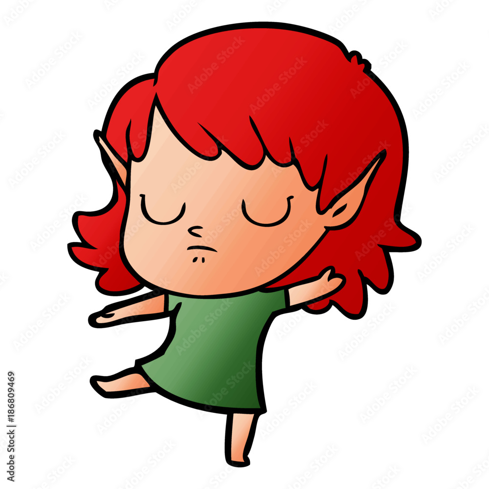 cartoon elf girl cartoon elf girl