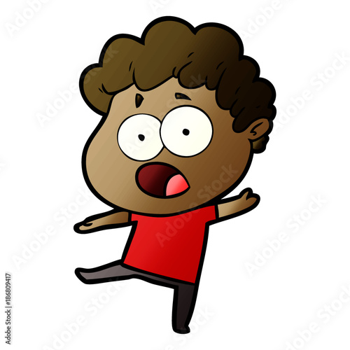 cartoon shocked man