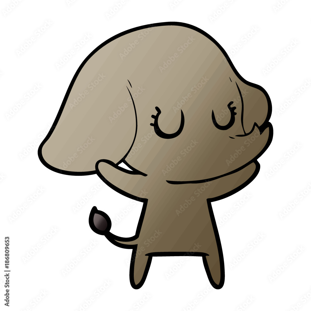 Obraz premium cute cartoon elephant
