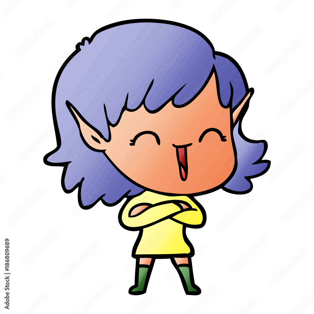 cartoon elf girl cartoon elf girl