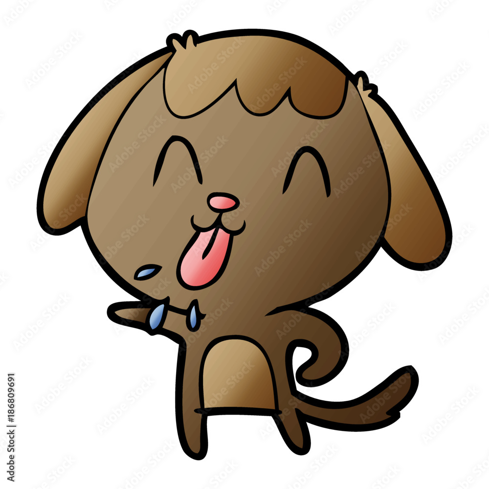 Obraz premium cute cartoon dog