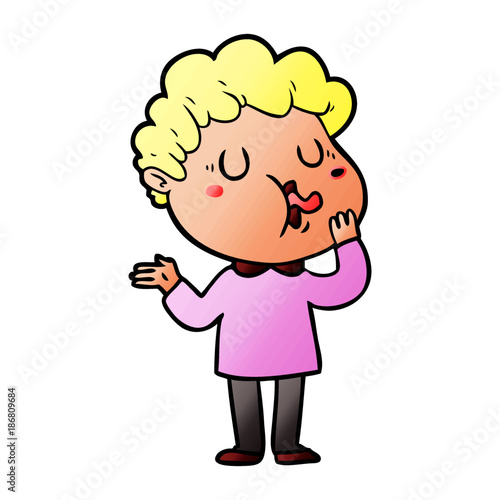cartoon man singing