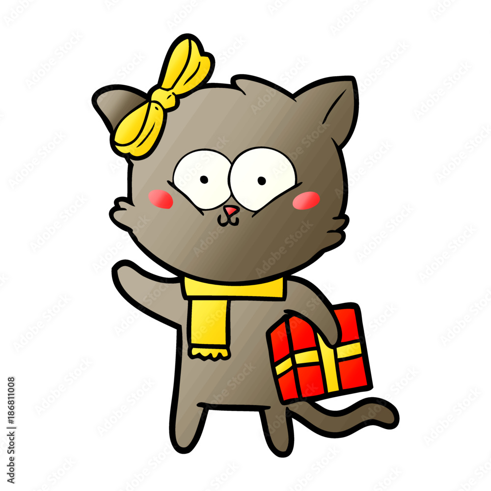 Obraz premium cartoon cat
