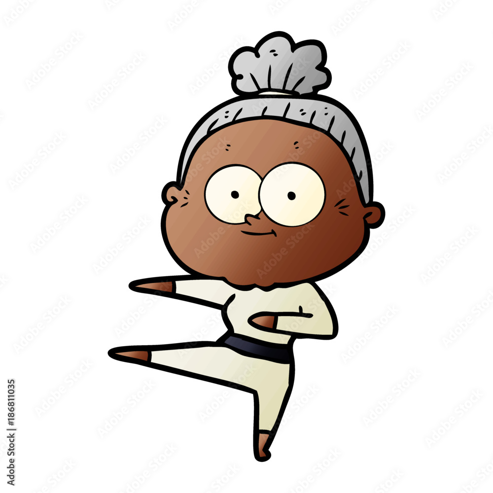 cartoon happy old woman cartoon happy old woman