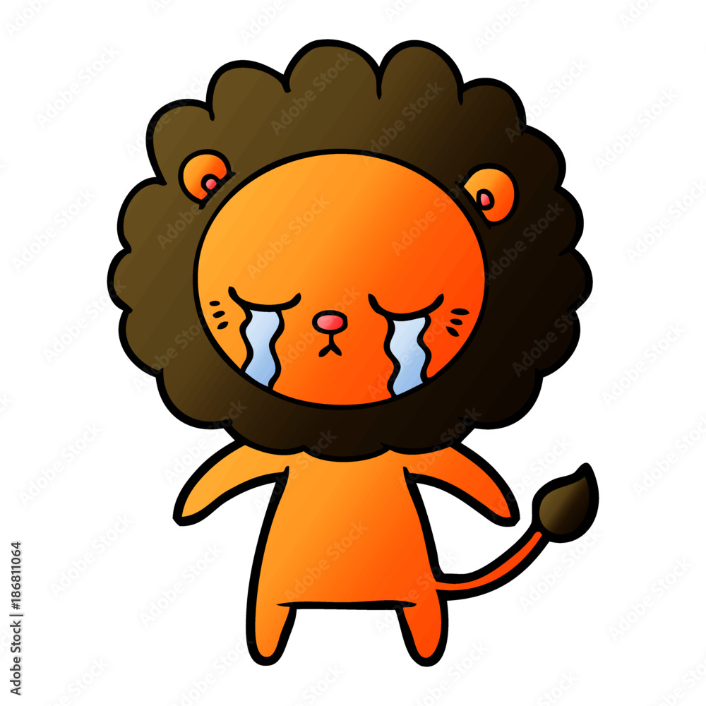 crying cartoon lion crying cartoon lion