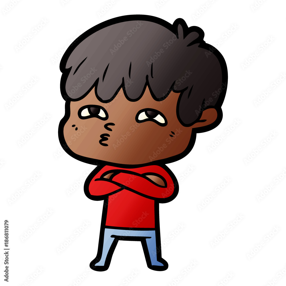 cartoon curious man cartoon curious man