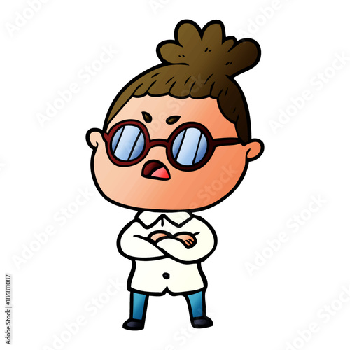 Wallpaper Mural cartoon annoyed woman Torontodigital.ca