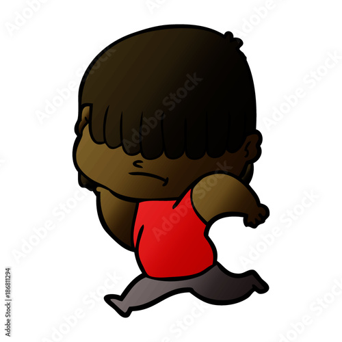 cartoon boy with untidy hair