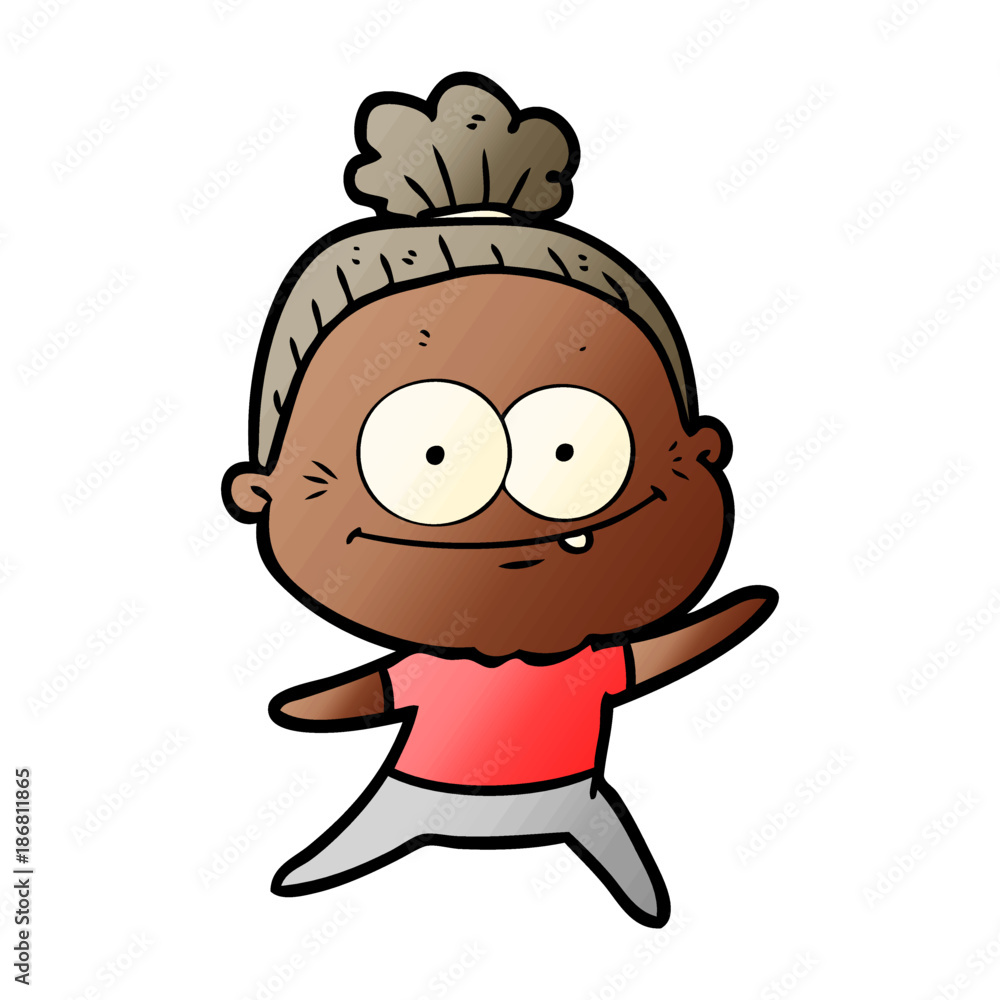 cartoon happy old woman cartoon happy old woman