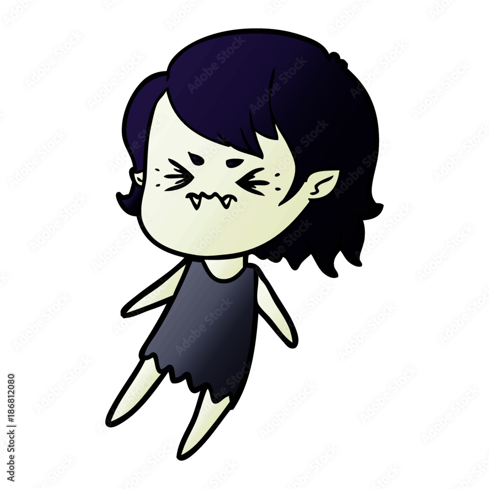 annoyed cartoon vampire girl annoyed cartoon vampire girl