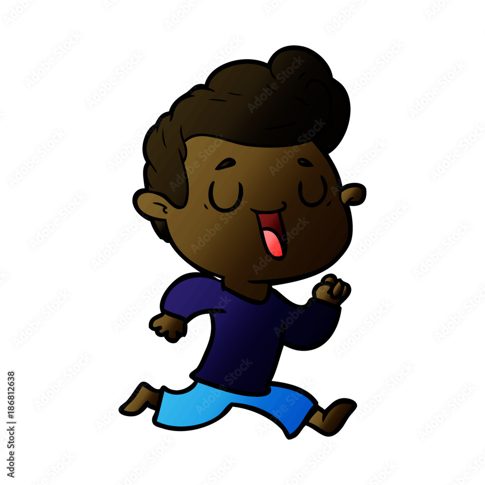 Fototapeta premium happy cartoon man