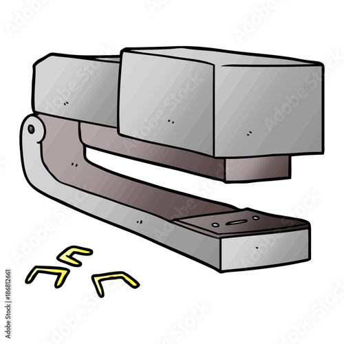 cartoon office stapler