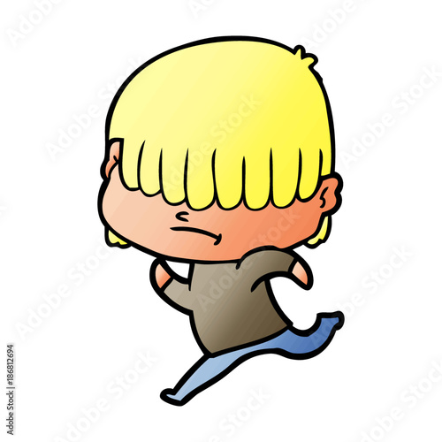 cartoon boy with untidy hair