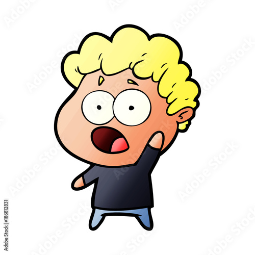 cartoon shocked man