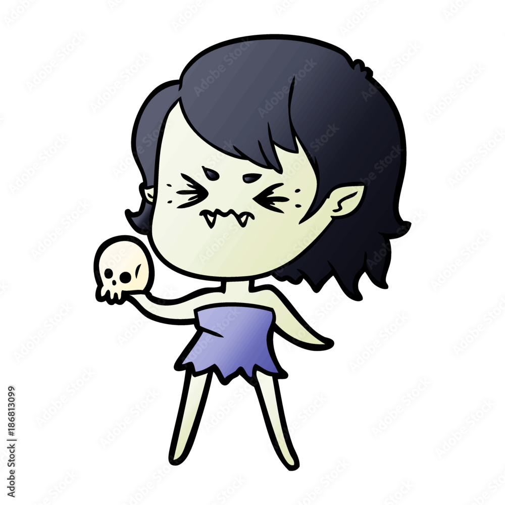 annoyed cartoon vampire girl annoyed cartoon vampire girl