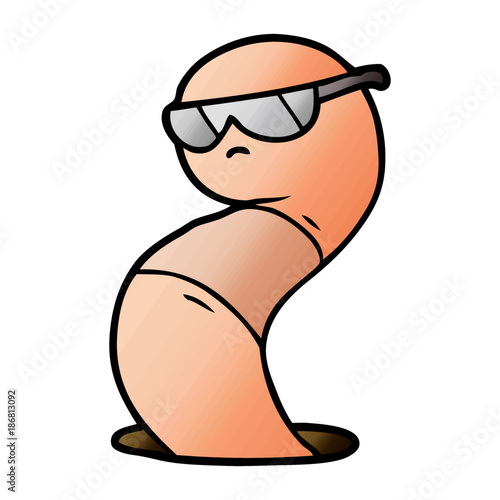 cartoon cool worm