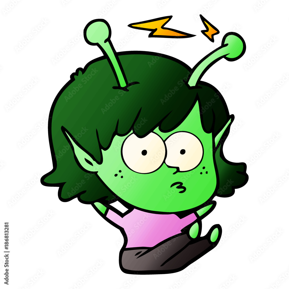 cartoon alien girl cartoon alien girl