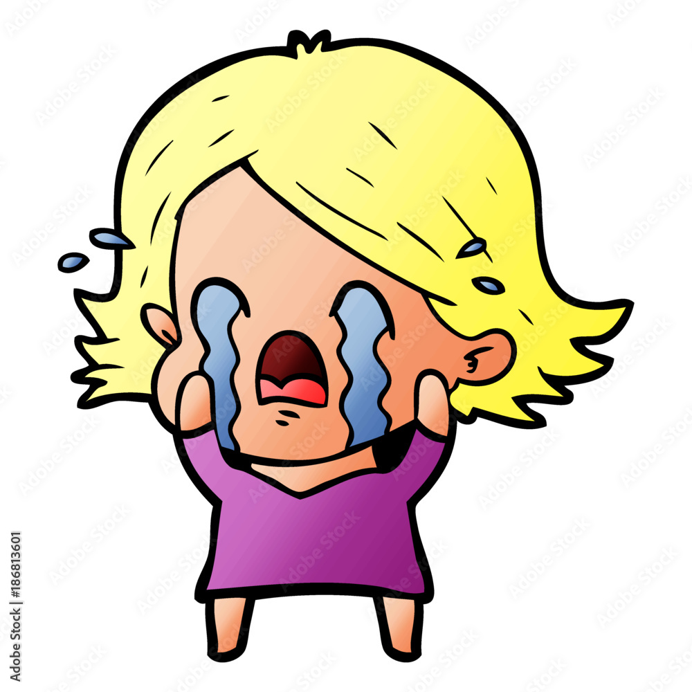 cartoon woman crying cartoon woman crying