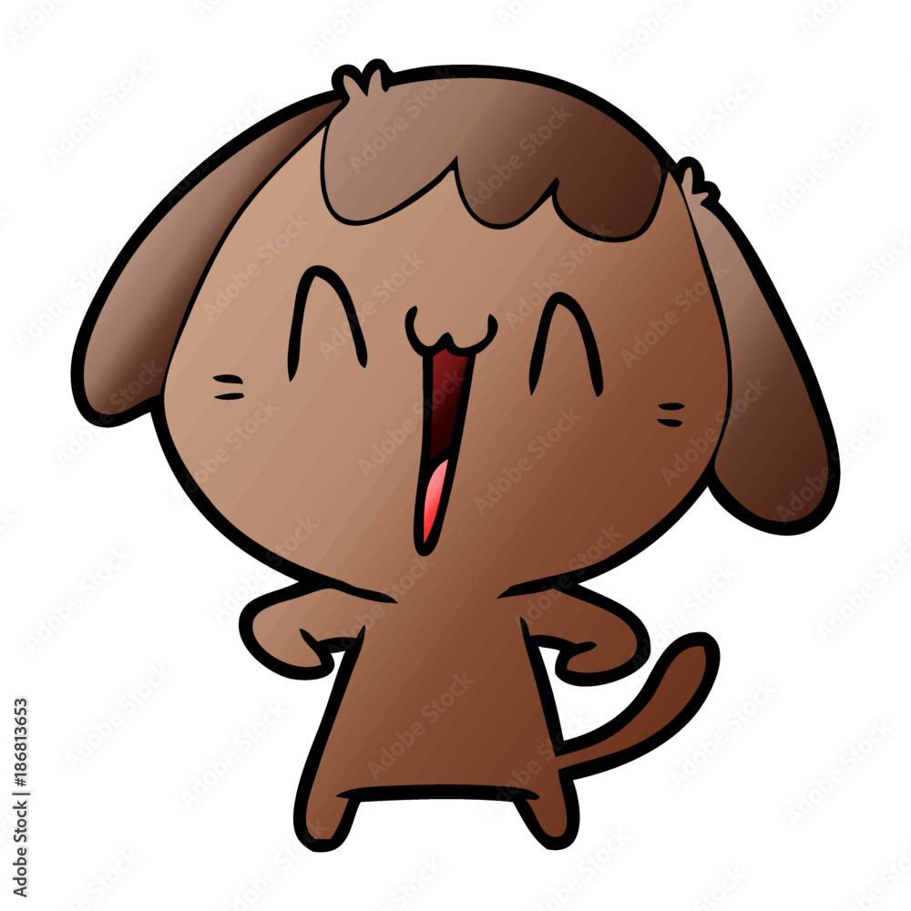 Obraz premium cute cartoon dog