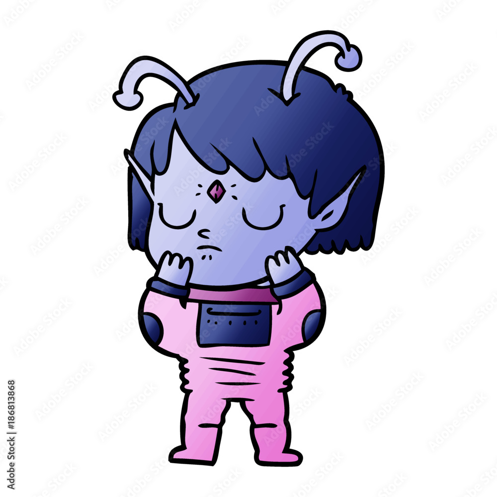 cartoon alien girl cartoon alien girl